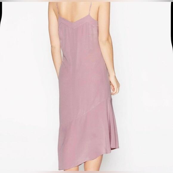 Equipment Jada Silk Slip Midi Dress Small Orchid Smoke Asymmetric Hem Fairycore - Picture 2 of 16